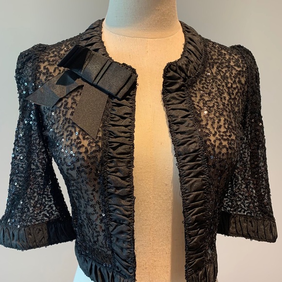 Alannah Hill Sequin Shrug Crop Cardigan - Picture 5 of 9